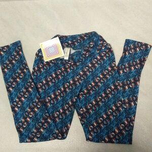LuLaRoe Tween Kids Leggings NEW Blue Red White